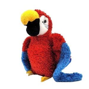 Douglas Gabby Realistic Parrot Macaw Plush Red Blue Yellow 8" Stuffed Bird #3740